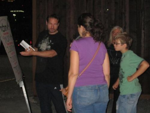 Neil explaining the Ten Commandments